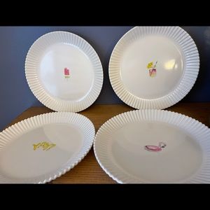 Rae Dunn Melamine Plate Set w/Summer Theme